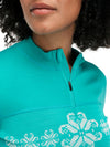 Dale Of Norway W FALKEBERG FEMININE BASELAYER HALF ZIP Peacock Offwhite XL - PeakStyle