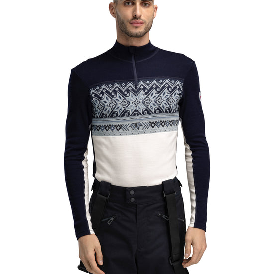Dale Of Norway M VAIL MASCULINE BASELAYER HALF ZIP Offwhite Navy XXL - PeakStyle