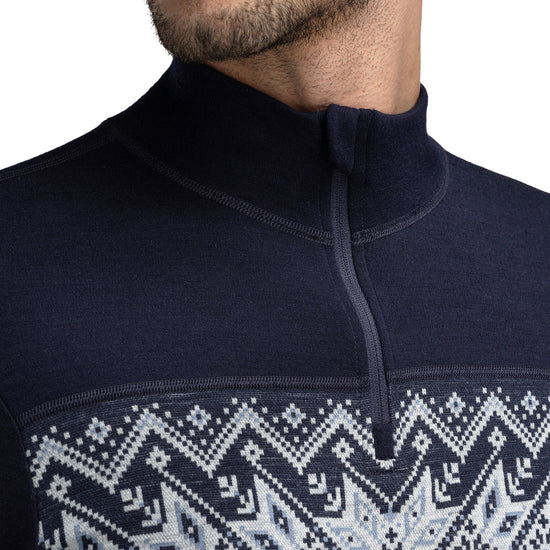 Dale Of Norway M VAIL MASCULINE BASELAYER HALF ZIP Offwhite Navy XXL - PeakStyle