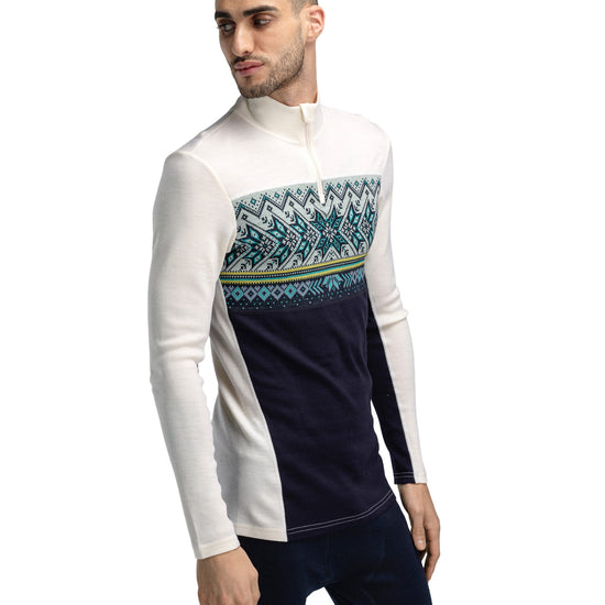 Dale Of Norway M VAIL MASCULINE BASELAYER HALF ZIP Navy Offwhite XXL - PeakStyle