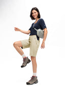 Maier Sports W INARA SHORT VARIO brown rice 34 - PeakStyle