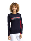 Dale Of Norway W AKSLA FEMININE BASELAYER CREW NECK Navy Red OffWhite XL - PeakStyle