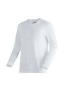 Maier Sports M TIGHT LONG TEE white S - PeakStyle
