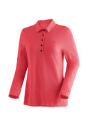 Maier Sports W LONG PIQUEE POLO watermelon red S - PeakStyle