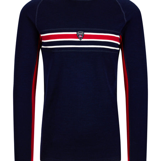 Dale Of Norway M AKSLA MASCULINE BASELAYER CREW NECK Navy Red OffWhite XXL - PeakStyle