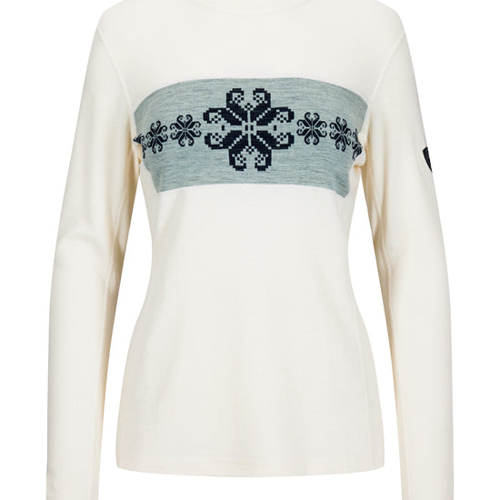 Dale Of Norway W FALKEBERG FEMININE BASELAYER CREW NECK Offwhite Navy XL - PeakStyle