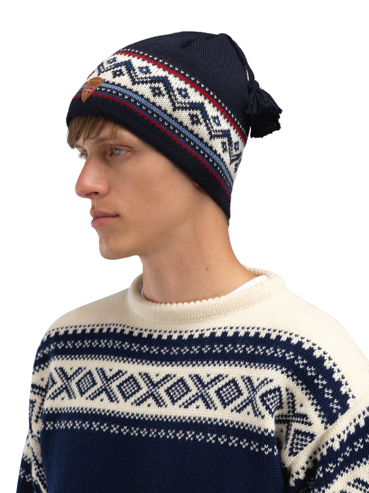 Dale Of Norway VAIL HAT Navy Red Offwhite Blue One size - PeakStyle