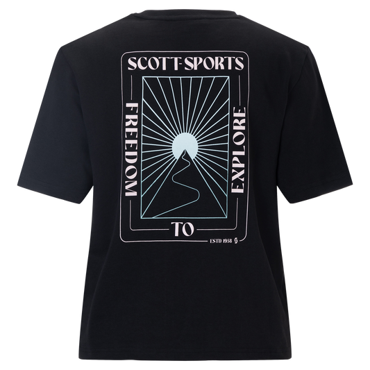 SCOTT Graphic Kurzarmshirt Damen – Black Rückansicht