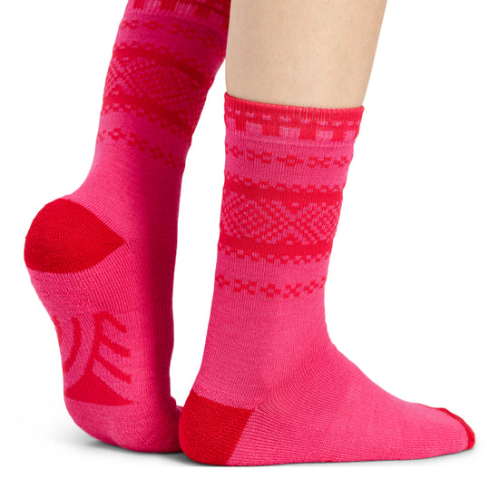 Dale Of Norway CORTINA SOCKS Pink Red M - PeakStyle