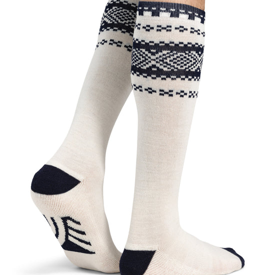 Dale Of Norway CORTINA KNEE SOCKS Offwhite Navy L - PeakStyle