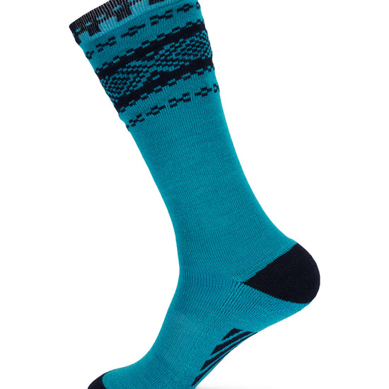 Dale Of Norway CORTINA KNEE SOCKS Turquoise Navy L - PeakStyle
