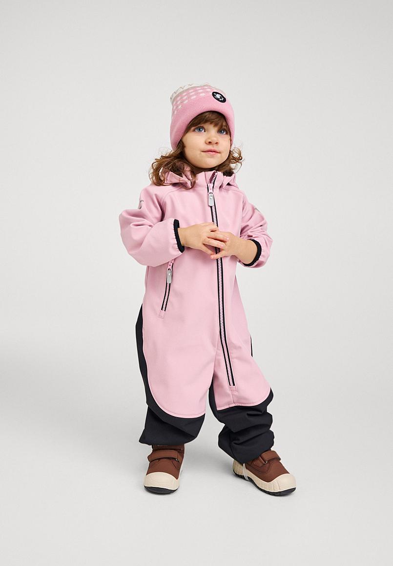 Reima Mjosa Softshelloverall Kleinkinder in Grey Pink – Produktansicht