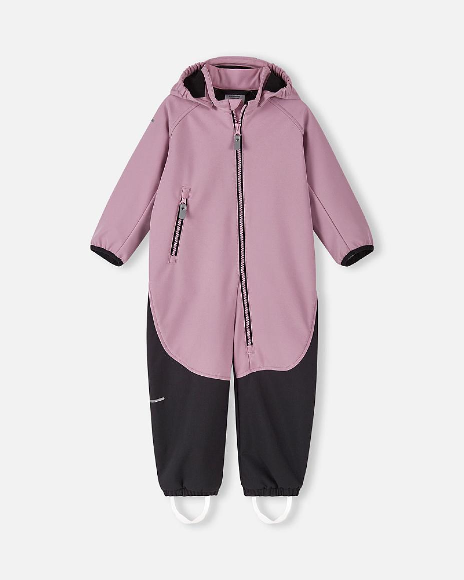 Reima Mjosa Softshelloverall Kleinkinder in Grey Pink – Vorderansicht