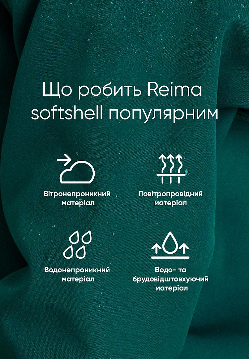 Reima Mjosa Softshelloverall Kleinkinder in Navy – technische Produktgrafik
