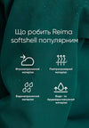 Reima Mjosa Softshelloverall Kleinkinder in Aquatic Blue – technische Produktgrafik
