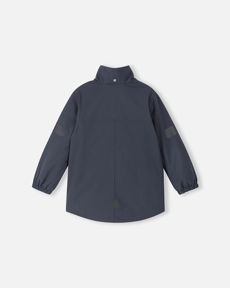 Chaqueta de entretiempo Reima Symppis ReimaTec para niños, color negro suave – Packshot, vista lateral 3