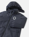 Chaqueta de entretiempo Reima Symppis ReimaTec para niños, color negro suave – Detalles del producto