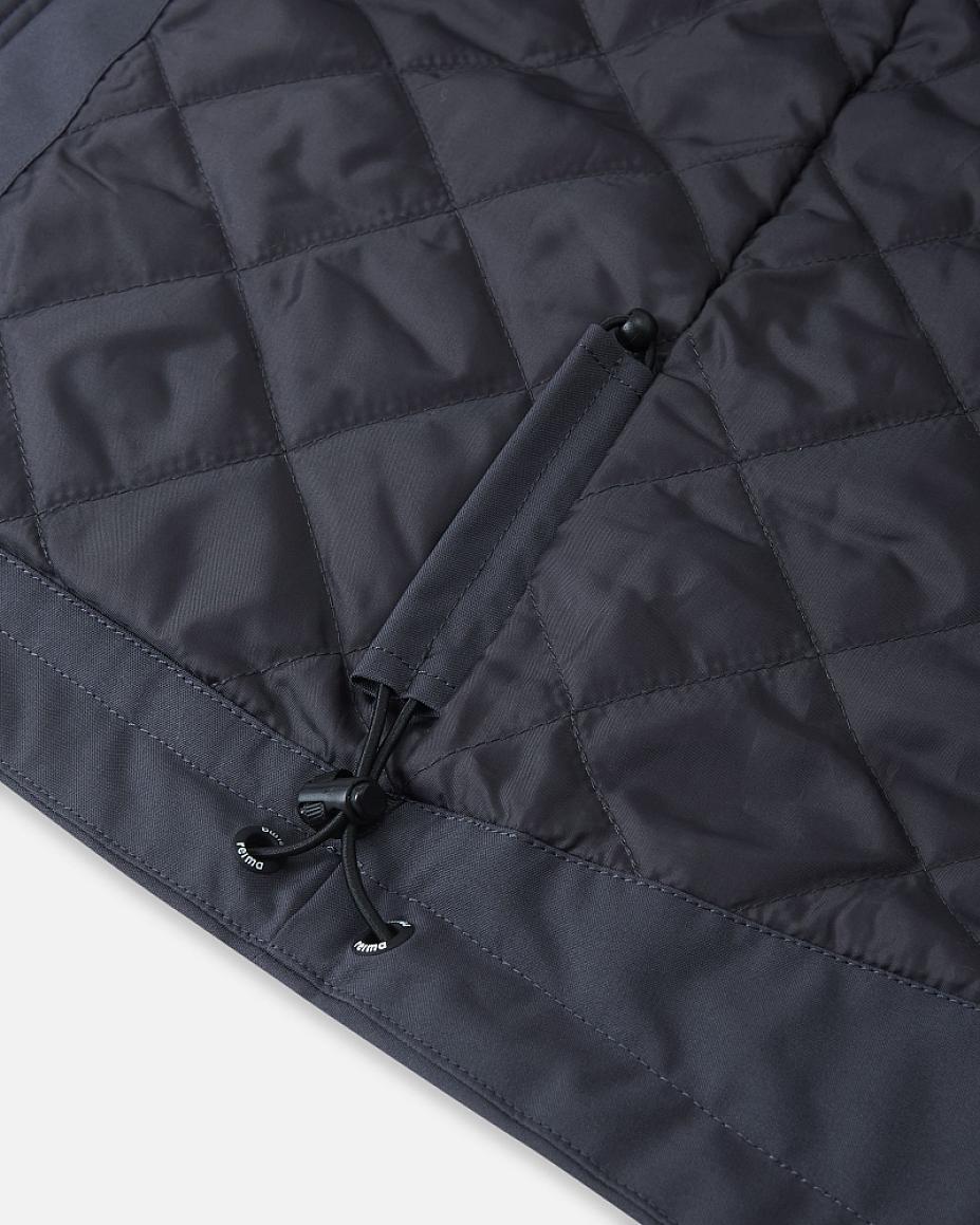 Chaqueta de entretiempo Reima Symppis ReimaTec para niños, color negro suave – Detalle del tejido