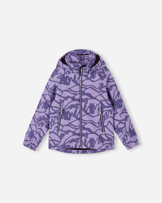 Chaqueta softshell Reima Aitoo para niños en color Blooming Lilac – Foto de producto