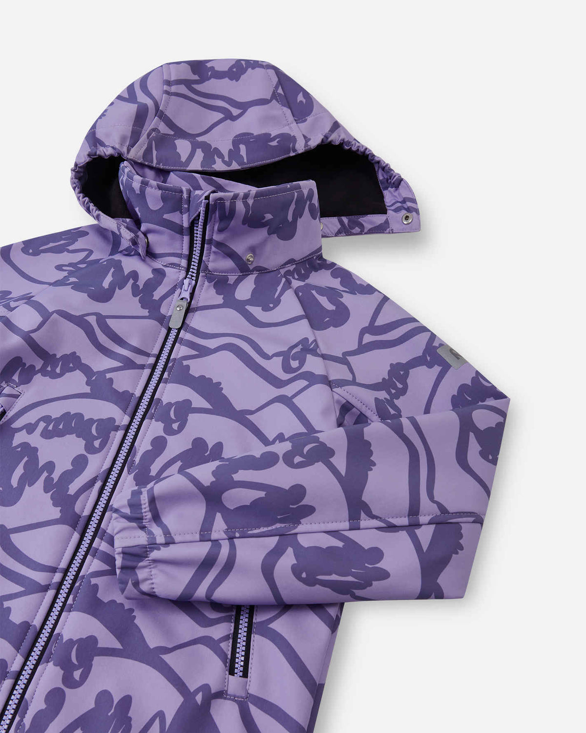 Reima Aitoo Kids' Softshell Jacket in Blooming Lilac – Close-up