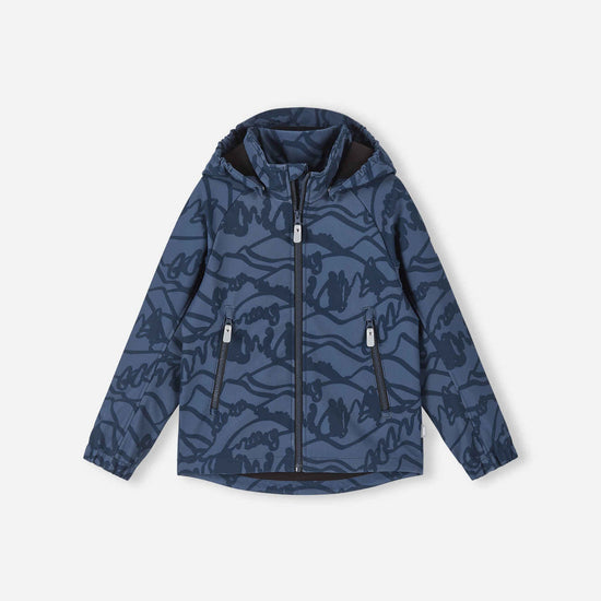 Reima Aitoo Kids' Softshell Jacket in Navy – Product Shot