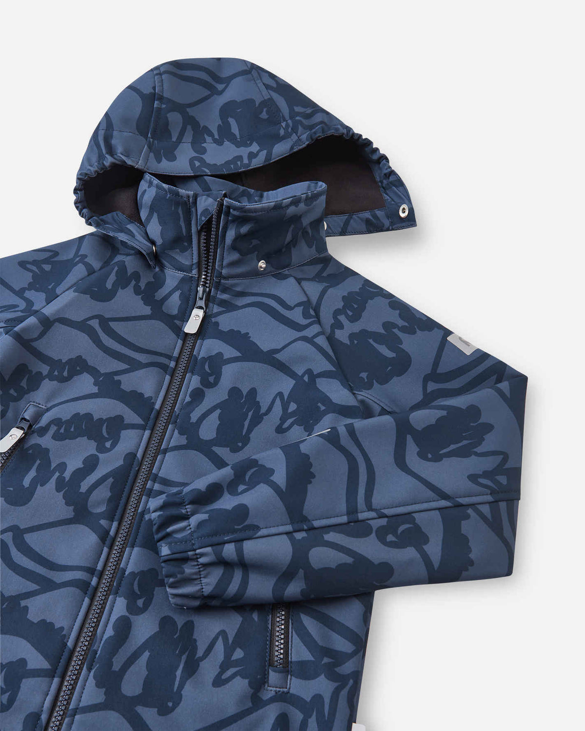 Reima Aitoo Kids' Softshell Jacket in Navy – Close-up