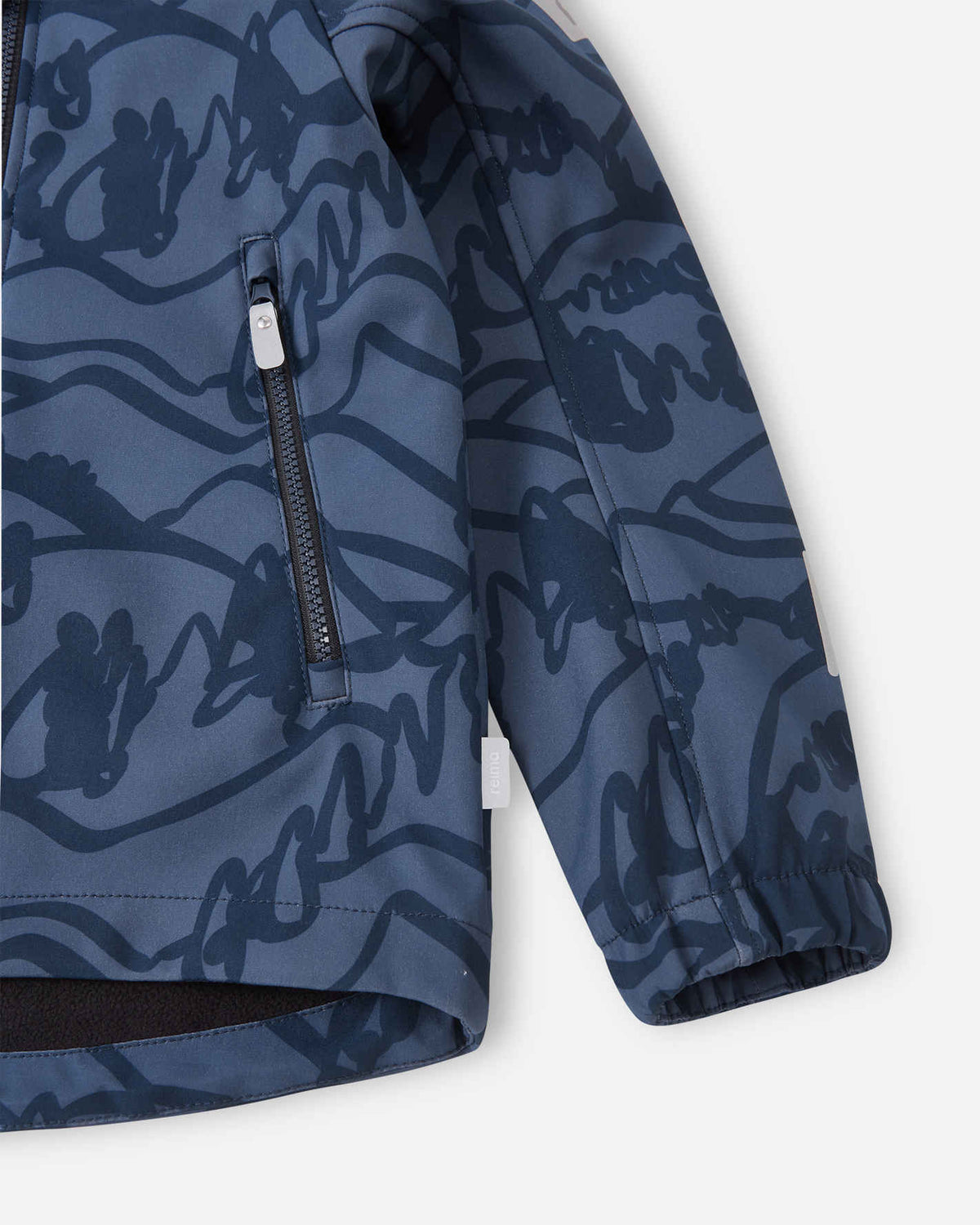 Reima Aitoo Kids' Softshell Jacket in Navy – Close-up