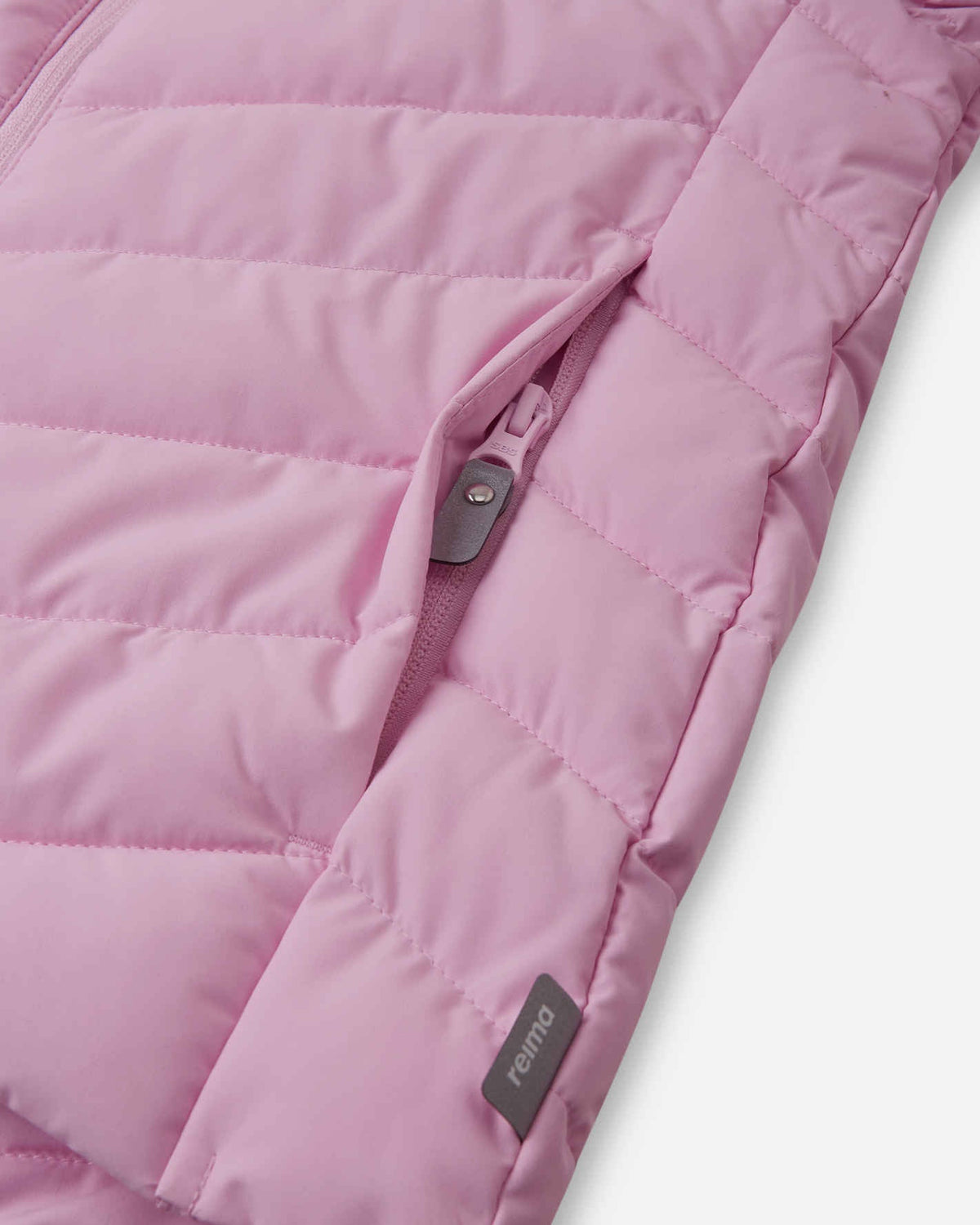 Giacca leggera isolante Reima Uumaja per bambini Light Heather – Dettaglio del tessuto 1