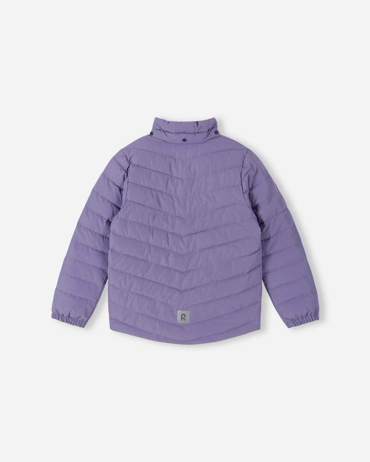 Giacca leggera isolante Reima Uumaja per bambini, colore Misty Violet – Foto del prodotto con cappuccio aperto 3