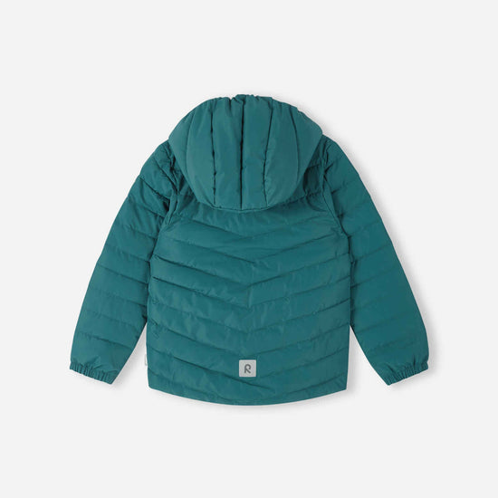 Giacca leggera isolante Reima Uumaja per bambini, colore Dark Teal – Foto del prodotto (retro) 2