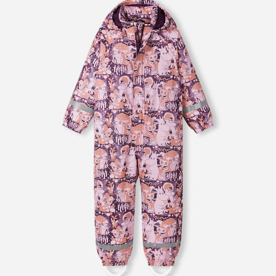Combinaison de pluie Reima Moomin Rapakko pour enfants, rose pâle – Photo de produit (face avant)