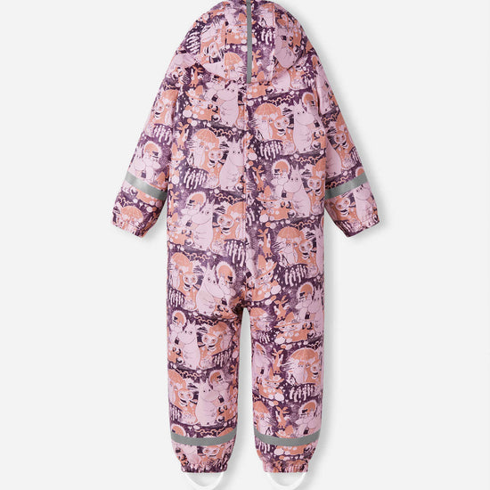 Combinaison de pluie Reima Moomin Rapakko pour enfants, rose pâle – Photo de produit (verso)