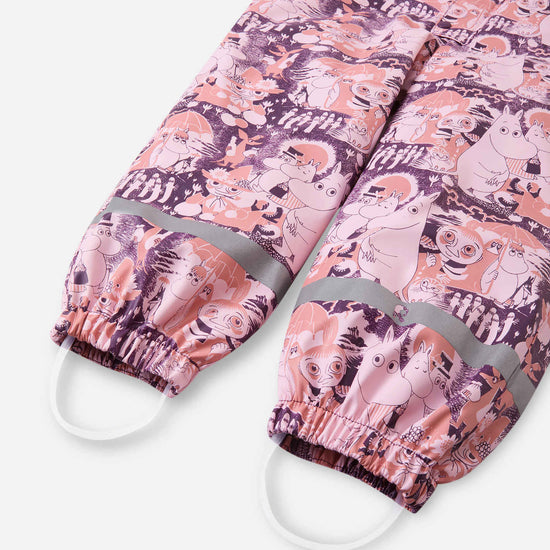 Combinaison de pluie Reima Moomin Rapakko pour enfants, rose pâle – Détails du produit : bas des jambes