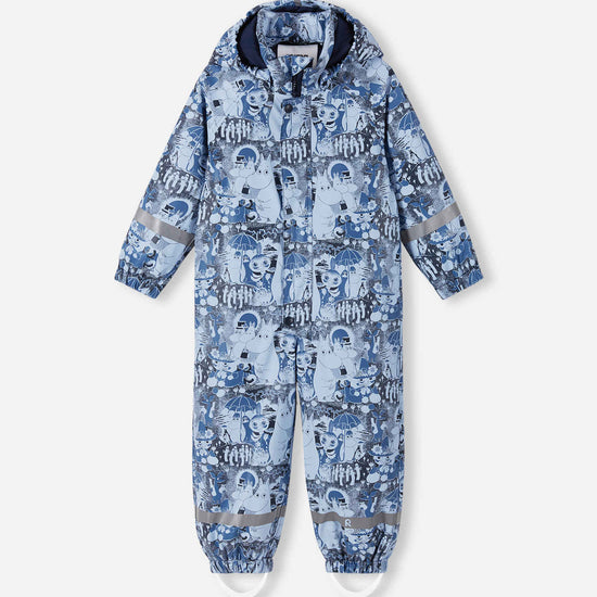 Combinaison de pluie Reima Moomin Rapakko pour enfants, couleur Airy Blue – Photo de présentation (face avant)