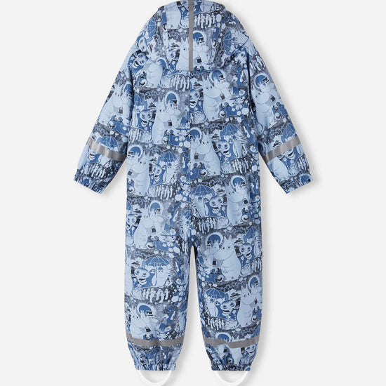 Combinaison de pluie Reima Moomin Rapakko pour enfants, couleur Airy Blue – Photo de produit (verso)