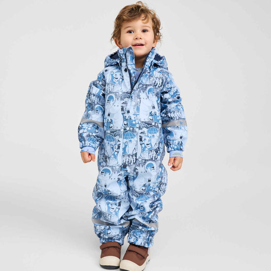 Combinaison de pluie Reima Moomin Rapakko pour enfants, couleur Airy Blue – Photo en studio
