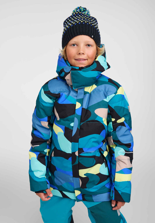 Reima Ranua Daunenjacke Kinder in Aquatic Blue – Vorderansicht