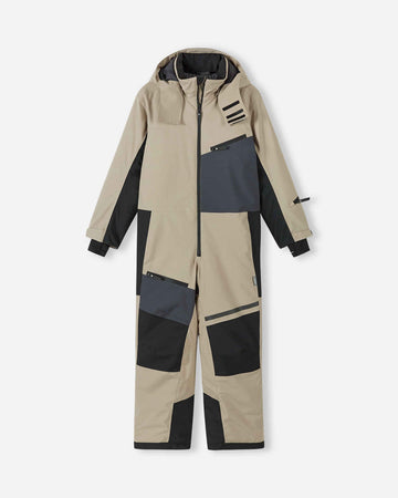 Combinaison de neige Reima Skaulo ReimaTec pour enfants, couleur Earthy Beige – Photo de présentation (face avant)