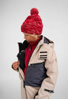 Combinaison de ski Reima Skaulo ReimaTec pour enfants, couleur Earthy Beige – Détail lifestyle