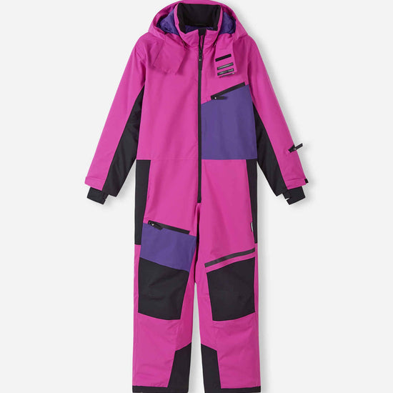 Combinaison de neige Reima Skaulo ReimaTec pour enfants, couleur fuchsia – Photo de présentation (face avant)