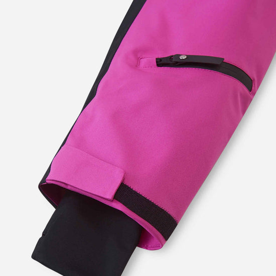 Combinaison de neige Reima Skaulo ReimaTec pour enfants, couleur fuchsia – Détail des manches
