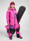 Combinaison de ski Reima Skaulo ReimaTec pour enfants, couleur fuchsia – Style de vie, vue de face