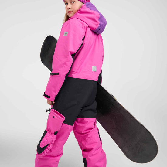 Combinaison de ski Reima Skaulo ReimaTec pour enfants, couleur fuchsia – Style de vie (verso)