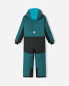 Combinaison de ski Reima Skaulo ReimaTec pour enfants, couleur Dark Teal – Photo de produit (verso)