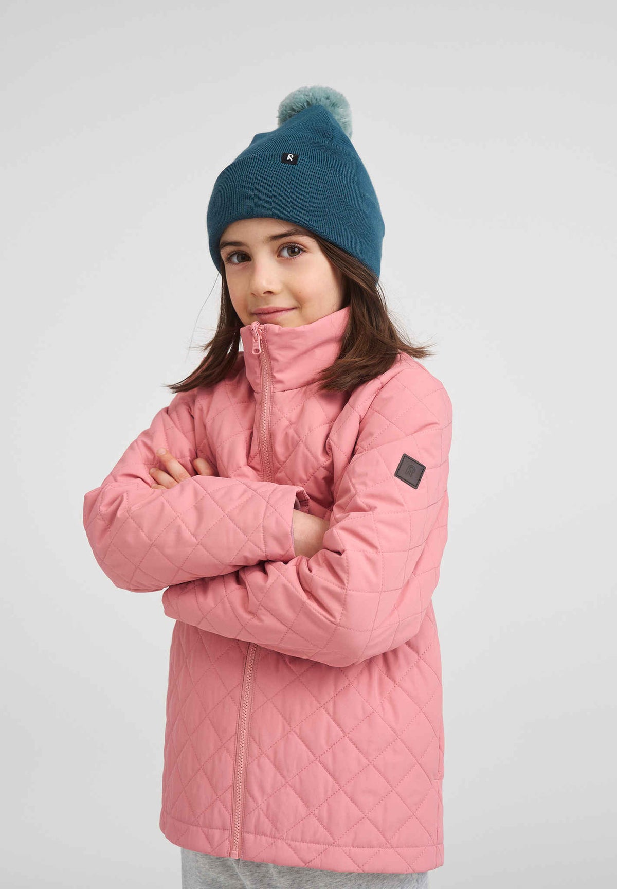 Veste mi-saison Reima Toppi pour enfants, rose poudré – Photo en studio