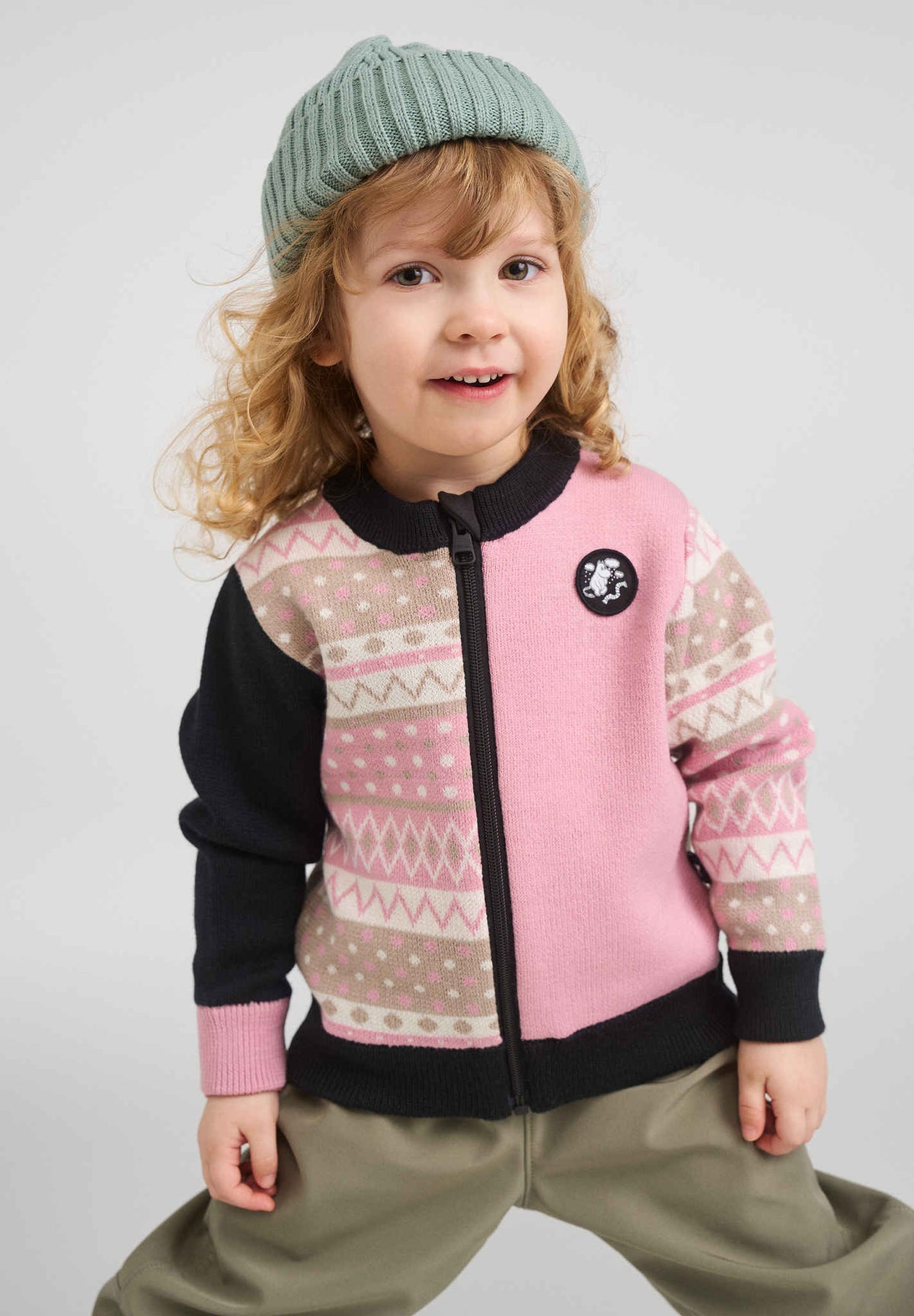 Reima Moomin Idelar grijs-roze – Studiofoto 1
