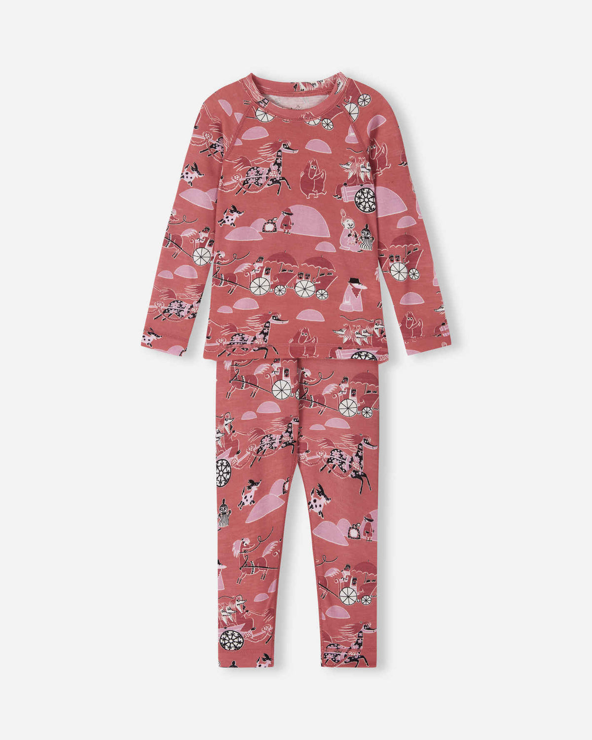 Reima Moomin Trivsam functionele onderkleding set voor peuters, Rose Blush – Packshot voorkant