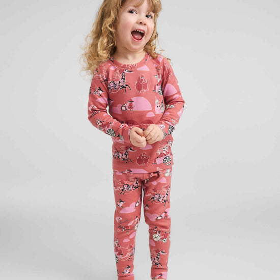 Reima Moomin Trivsam functionele onderkleding set voor peuters, Rose Blush – lifestylefoto