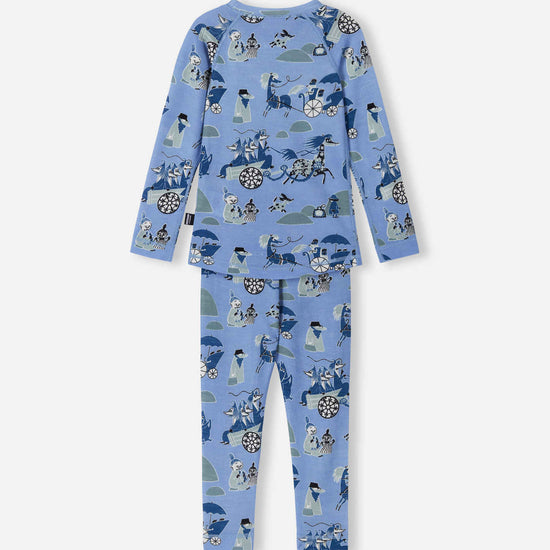Reima Moomin Trivsam functioneel ondergoedset voor peuters Airy Blue – Packshot achterkant