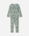 Reima Moomin Trivsam functionele onderkleding set voor peuters Airy Green – Packshot voorkant